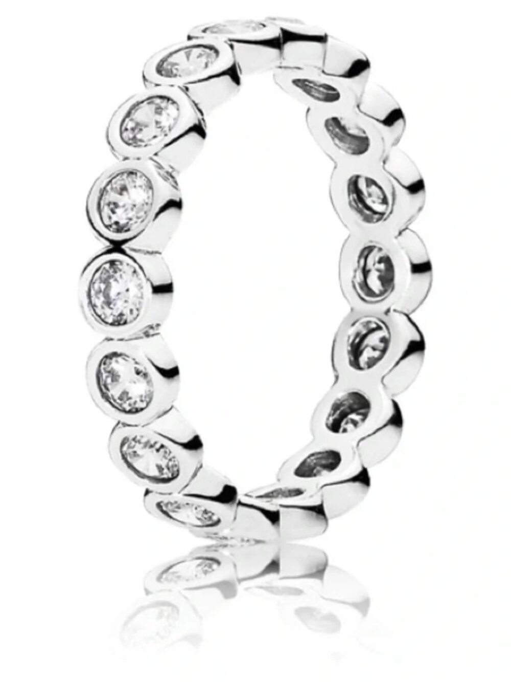 Pandora Alluring Brilliant Ring S925 ALE Sterling Silver Size 7.5 Cubic Zirconia